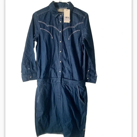 white christmas dresses Scotch & Soda denim dress – insolito-vintage